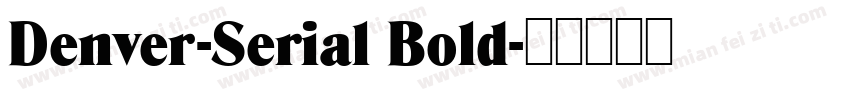 Denver-Serial Bold字体转换